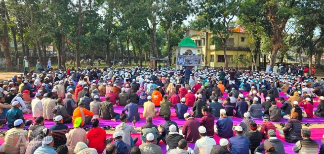 নেত্রকোনা দুর্গাপুরে বেগম খালেদা জিয়ার মৃত্যুতে রুহের মাগফিরাত কামনা করে দোয়া মাহফিল অনুষ্ঠিত হয়েছে।