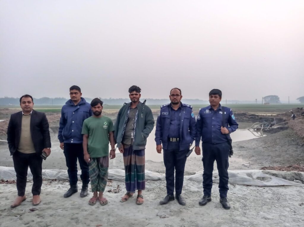 সালথায় ড্রেজার মেশিন দিয়ে বালু উত্তোলন: দুই যুবকের কারাদণ্ড