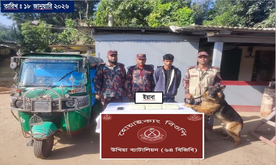 হোয়াইক্যং চেকপোস্টে সিএনজি যোগে ইয়াবা পাচারকালে ৩০ হাজার পিস ইয়াবাসহ চালক আটক।