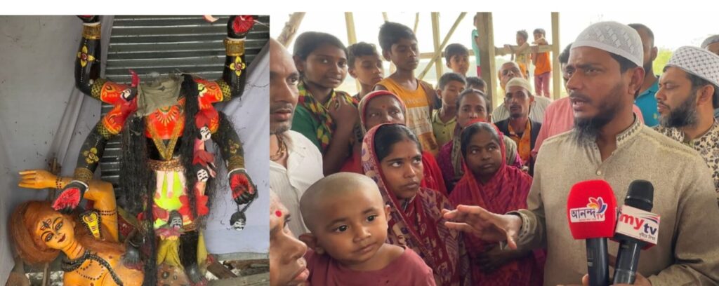বাউফলে মন্দির ভাঙচুর: দোষীদের শাস্তির আশ্বাস এমপির