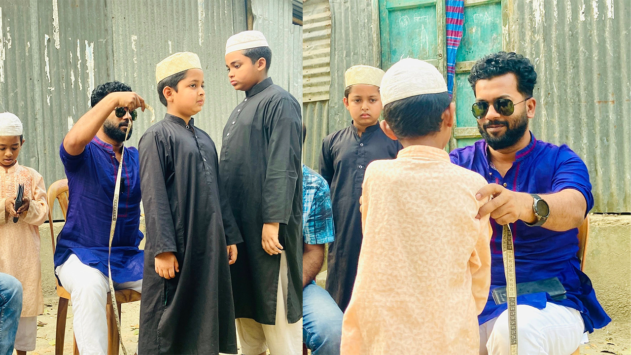 ২৫০ জন এতিম ও দরিদ্র শিক্ষার্থীদের ঈদের নতুন পোশাক এর দায়িত্ব নিলেন খাইরুল ইসলাম রোমান