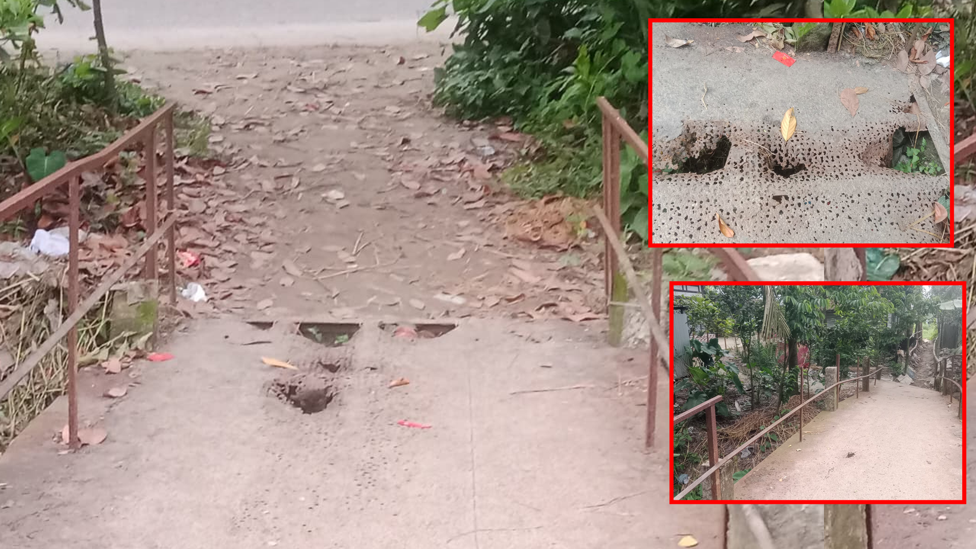 দুই পাশে নামী স্কুল, মাঝে ‘মৃত্যুকূপ’: ভাঙা কালভার্টেই নিত্যদিন দুর্ঘটনা