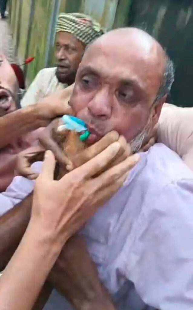সুনামগঞ্জের জাহাঙ্গীরনগরে এক ইয়াবা ব্যবসায়ীকে জনতা ইয়াবাসহ আটক করে,কামড়ে একজন আহত